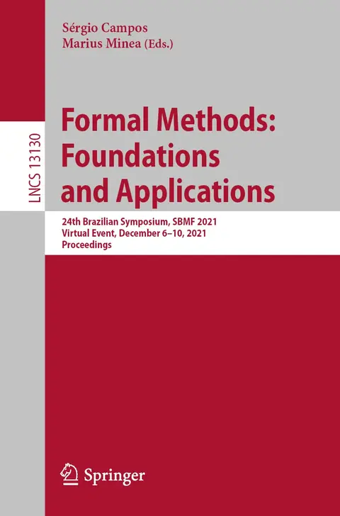 Cover of Formal Methods - Foundations and Applications
