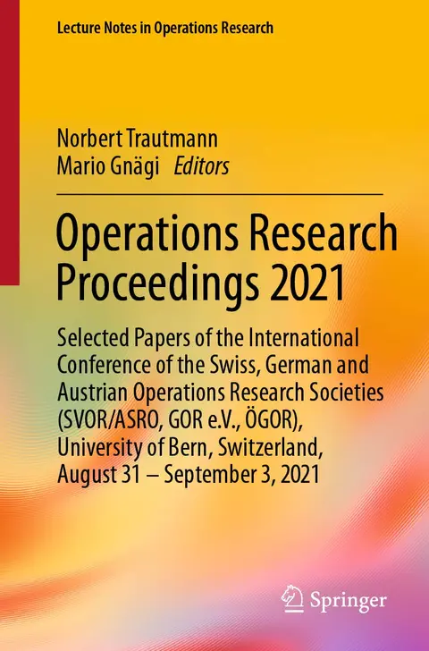 Cover of Operations Research Proceedings 2021