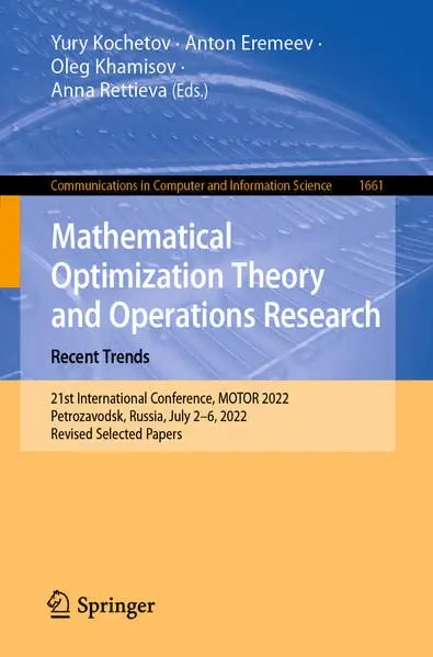 Cover of Mathematical Optimization Theory and Operations Research