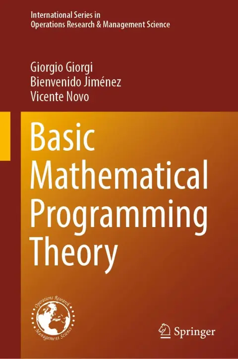 Cover of Basic Mathematical Programming Theory