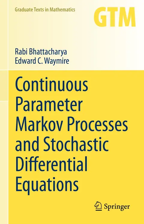 Cover of Continuous Parameter Markov Processes and Stochastic Differential Equations