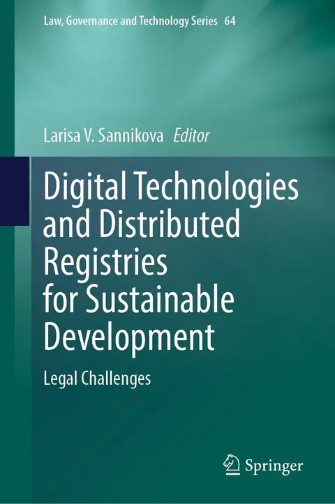 Cover of Digital Technologies and Distributed Registries for Sustainable Development