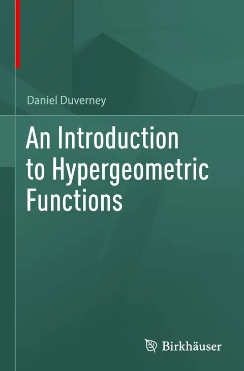 Cover of An Introduction to Hypergeometric Functions