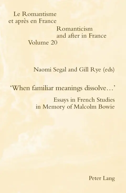 Cover of When Familiar Meetings Dissolve
