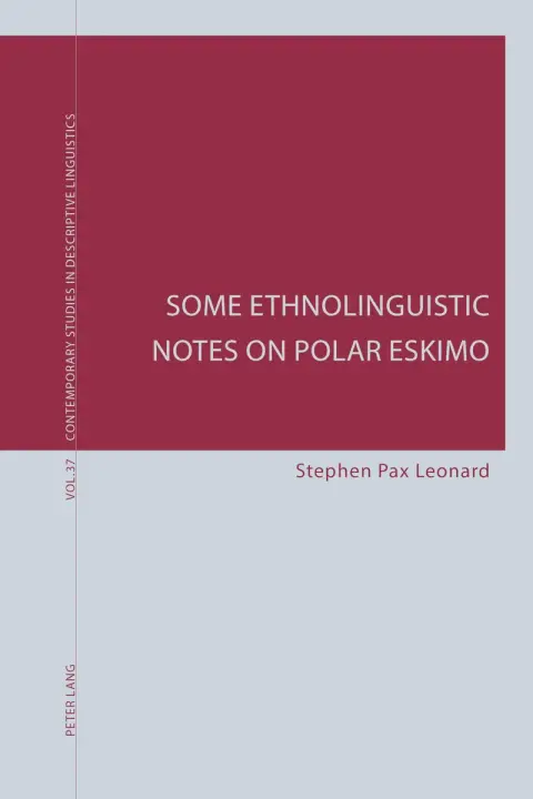 Cover of Some Ethnolinguistic Notes on Polar Eskimo