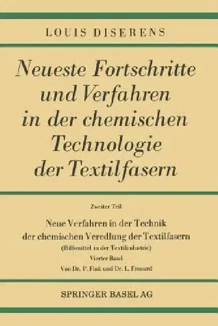 Cover of Neue Verfahren in Der Technik Der Chemischen Veredlung Der Textilfasern