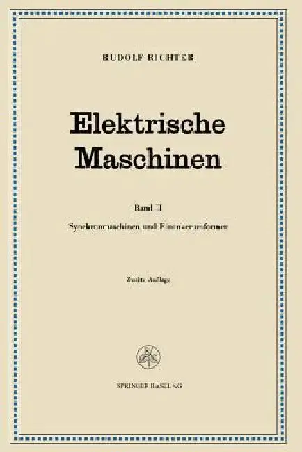 Cover of Elektrische Maschinen