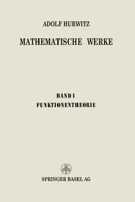 Cover of Mathematische Werke