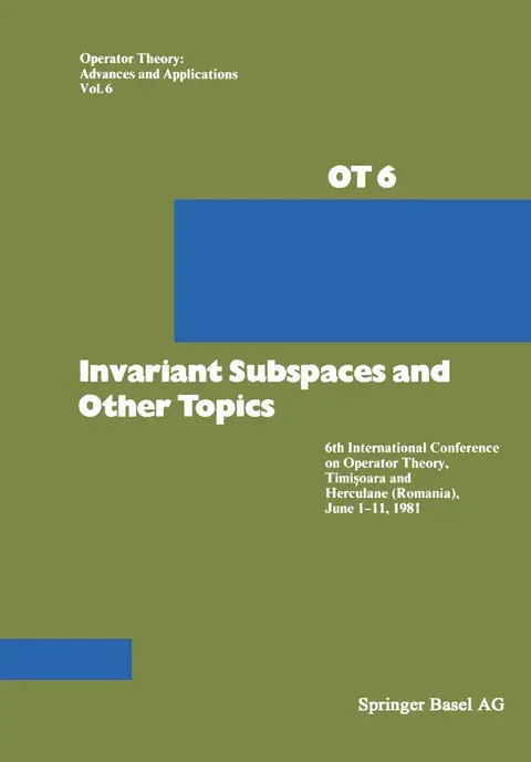 Cover of Invariant Subspaces and Other Topics