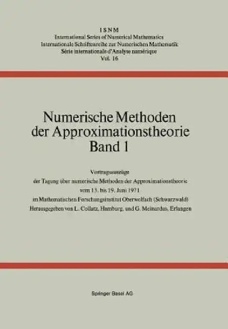 Cover of Numerische Methoden Der Approximationstheorie