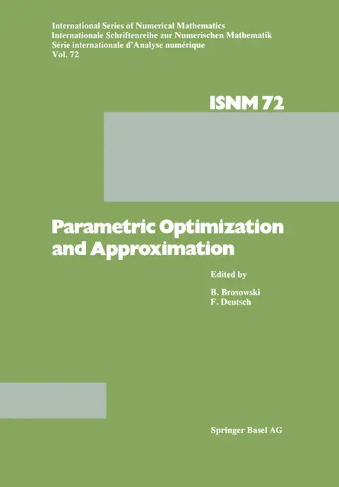 Cover of Parametric Optimization and Approximation