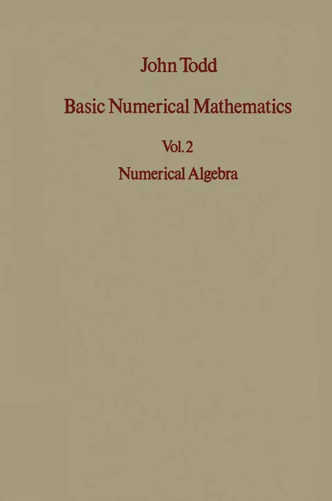 Cover of Basic Numerical Mathematics