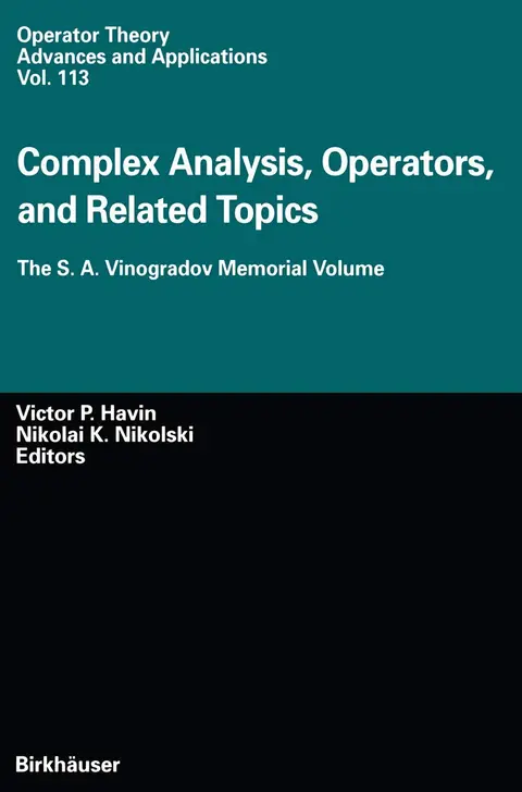 Cover of Complex Analysis, Operators, and Related Topics