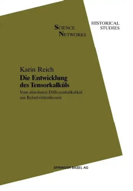 Cover of Die Entwicklung Des Tensorkalküls