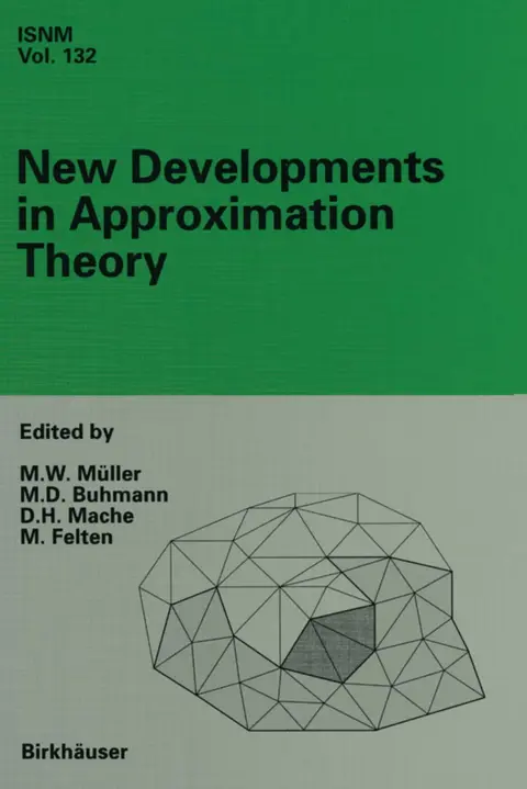 Cover of New Developments in Approximation Theory
