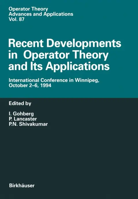 Cover of Recent Developments in Operator Theory and Its Applications