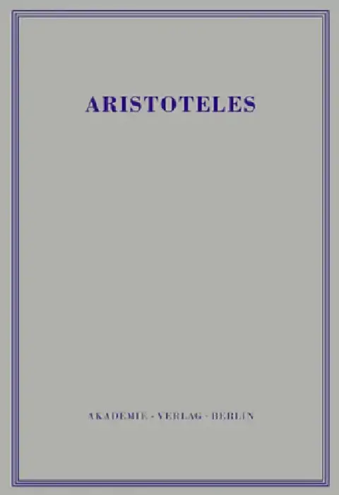 Cover of Werke, BAND 7, Eudemische Ethik