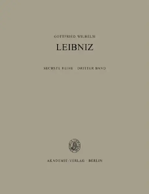 Cover of Sämtliche Schriften und Briefe, BAND 3, Sämtliche Schriften und Briefe (1672-1676)