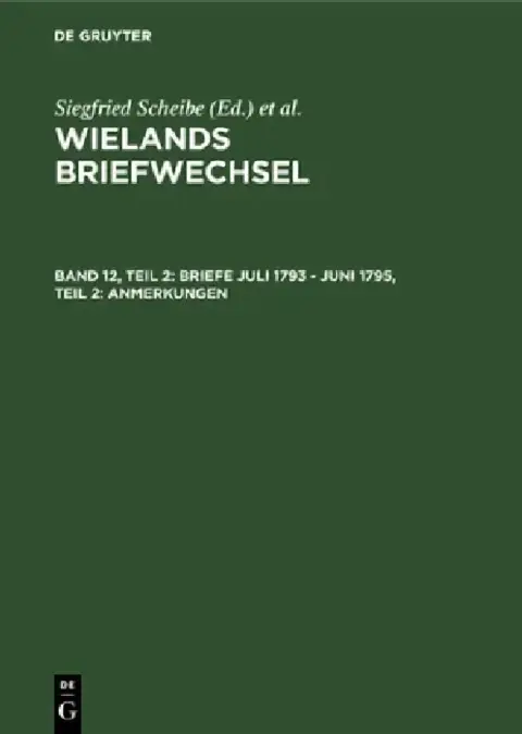 Cover of Briefe Juli 1793 - Juni 1795, Teil 2