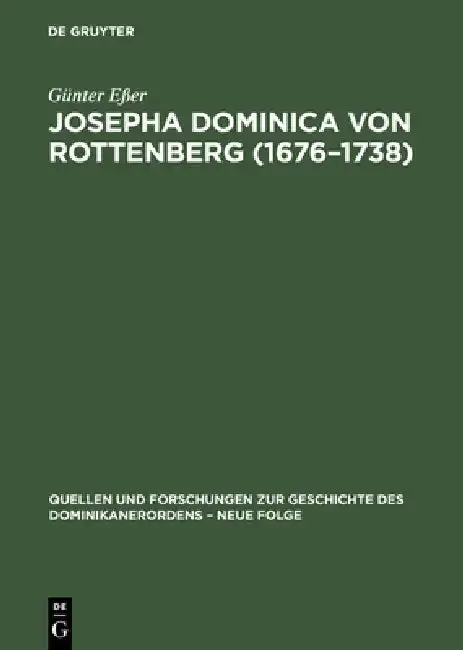 Cover of Josepha Dominica von Rottenberg (1676-1738)