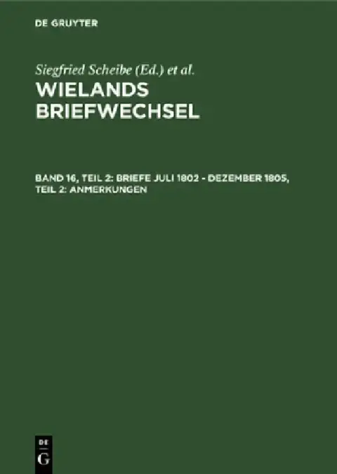 Cover of Briefe Juli 1802 - Dezember 1805, Teil 2