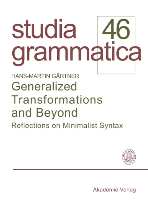 Cover of Generalized Transformations and Beyond