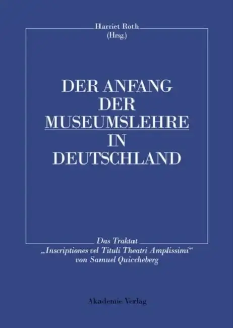 Cover of Der Anfang Der Museumslehre in Deutschland