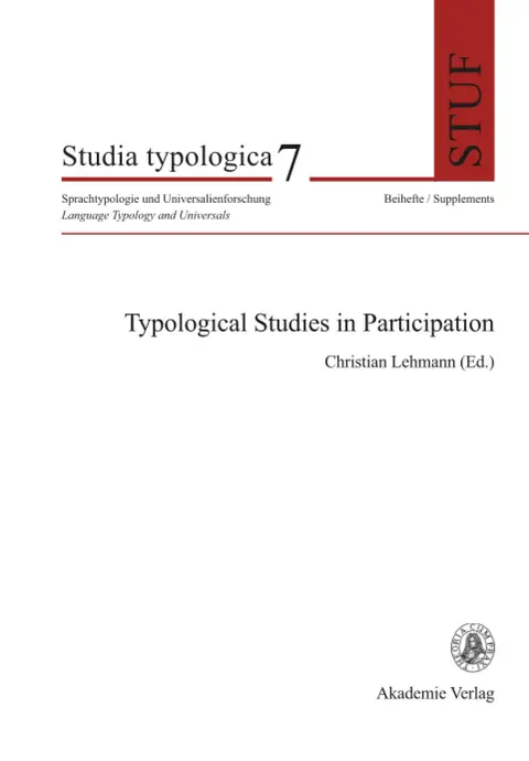 Cover of Typological Studies in Participation