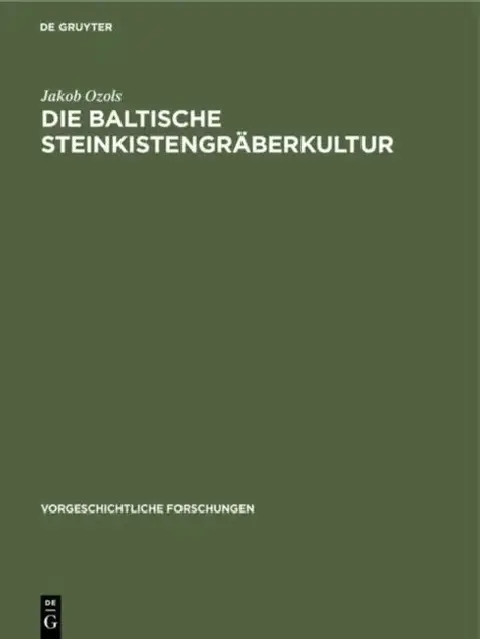 Cover of Die baltische Steinkistengräberkultur