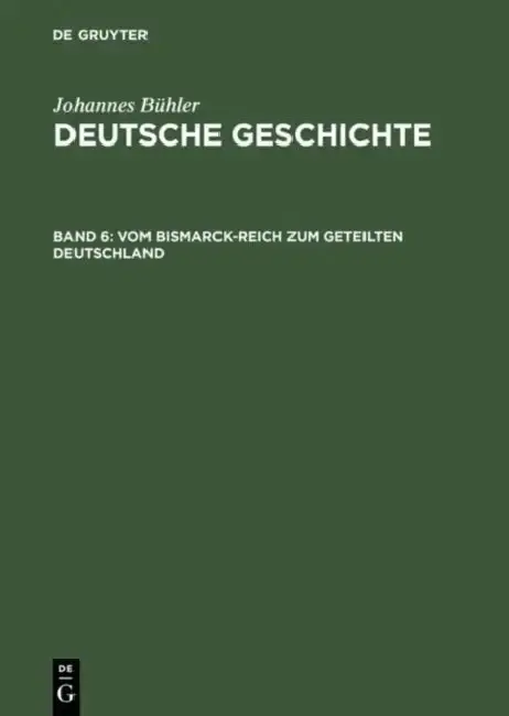 Cover of Vom Bismarck-Reich Zum Geteilten Deutschland