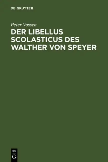 Cover of Der Libellus Scolasticus des Walther von Speyer