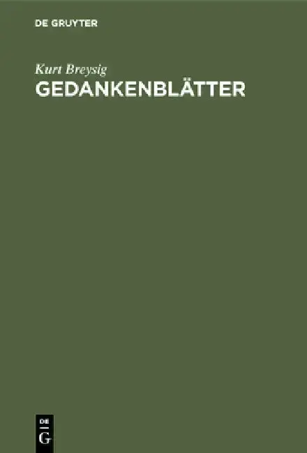Cover of Gedankenblätter