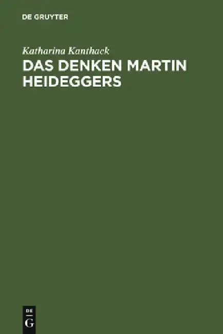 Cover of Das Denken Martin Heideggers