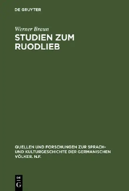 Cover of Studien Zum Ruodlieb