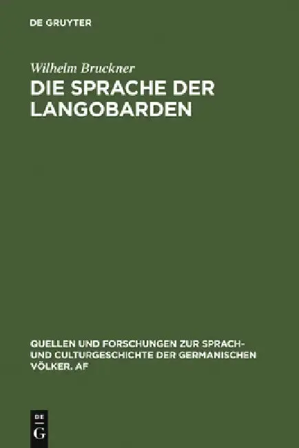 Cover of Die Sprache der Langobarden