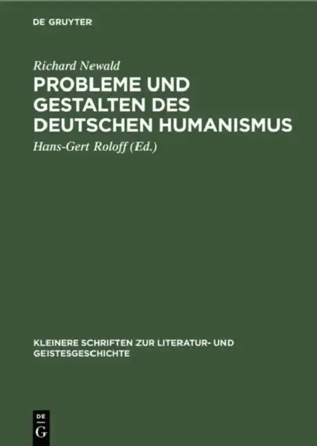 Cover of Probleme und Gestalten des deutschen Humanismus