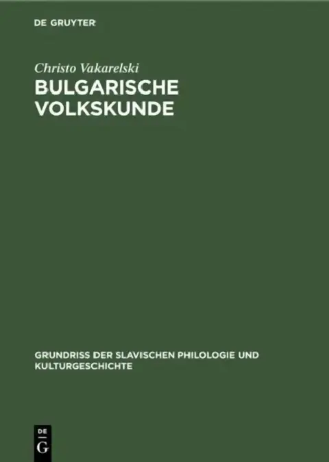 Cover of Bulgarische Volkskunde