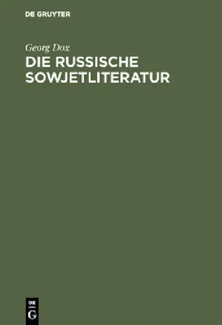 Cover of Die russische Sowjetliteratur