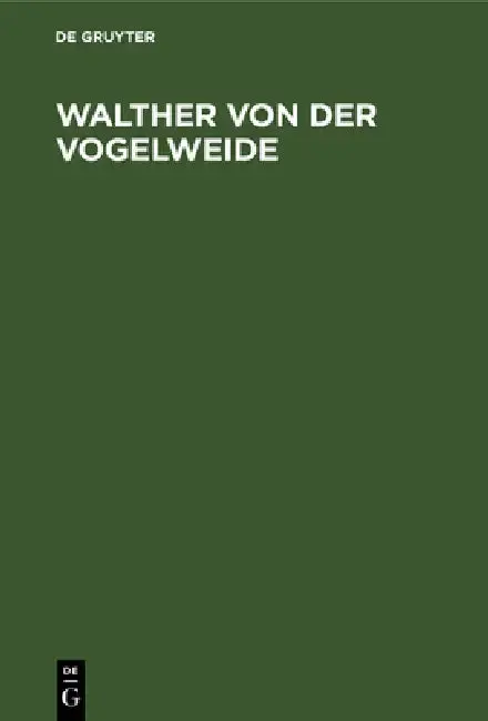 Cover of Walther von der Vogelweide