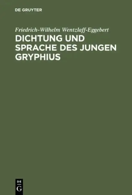 Cover of Dichtung und Sprache des jungen Gryphius