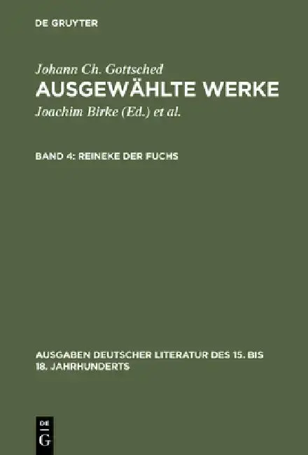 Cover of Ausgewählte Werke, Bd 4, Reineke der Fuchs