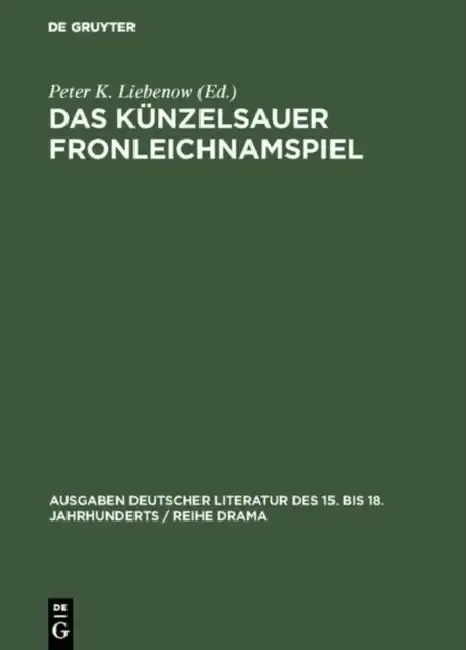 Cover of Das Künzelsauer Fronleichnamspiel