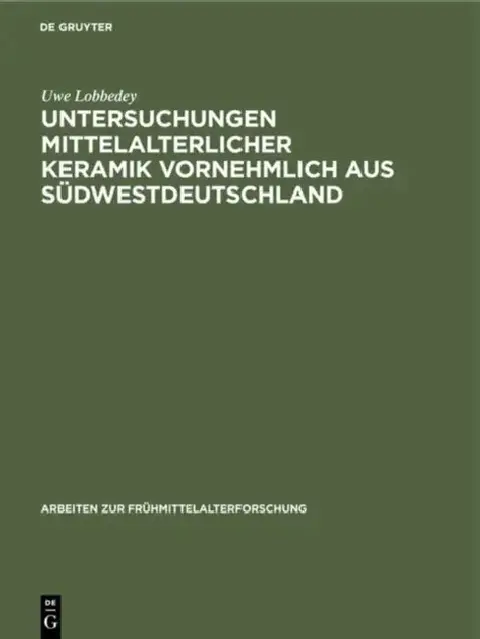 Cover of Untersuchungen mittelalterlicher Keramik vornehmlich aus Südwestdeutschland