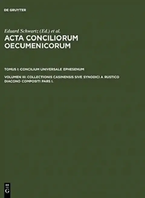 Cover of Collectionis Casinensis Sive Synodici a Rustico Diacono Compositi Pars I.