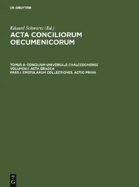 Cover of Epistularum Collectiones. Actio Prima