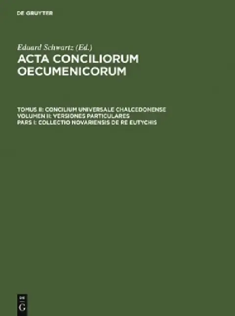 Cover of Collectio Novariensis de re Eutychis