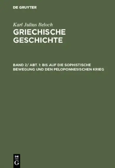 Cover of Bis Auf Die Sophistische Bewegung Und Den Peloponnesischen Krieg
