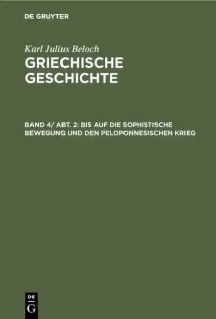 Cover of Bis Auf Die Sophistische Bewegung Und Den Peloponnesischen Krieg
