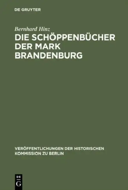 Cover of Die Schöppenbücher der Mark Brandenburg