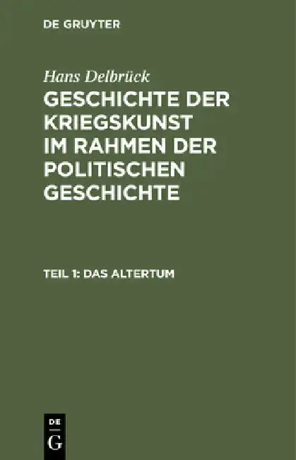 Cover of Das Altertum
